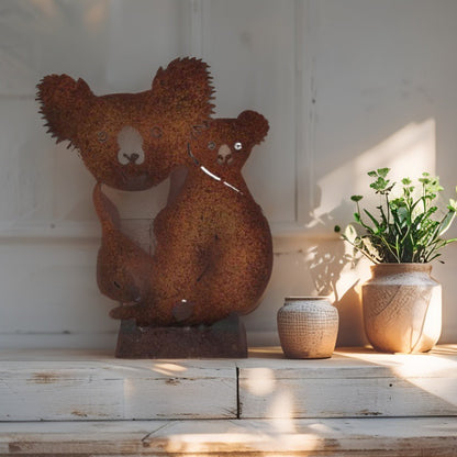 Laser - Cut Koala + Baby On Base 34cm - Image 2