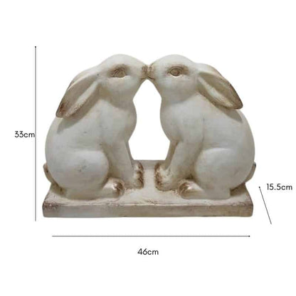 Kissing Rabbits Statue 46cm - Image 2
