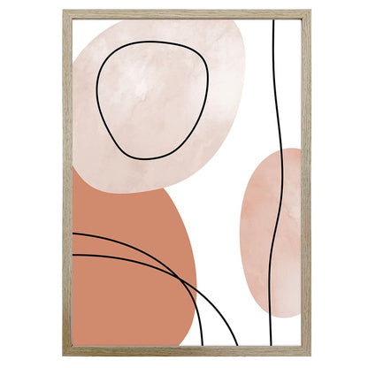 Patch of Earth Wall Print w Oak finish frame and glass 60x90cm