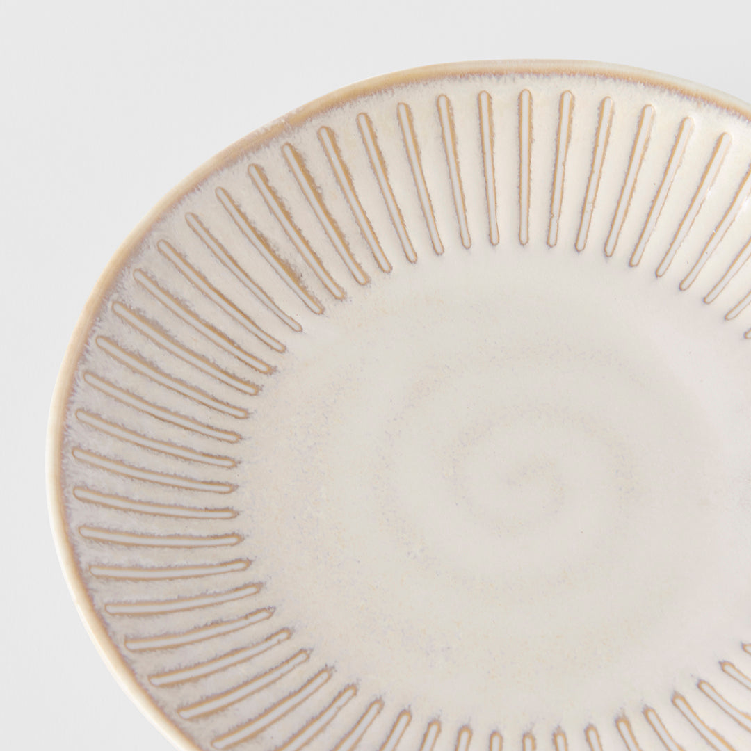 Saucer 14cm Ridged Alabaster Glaze - Image 2