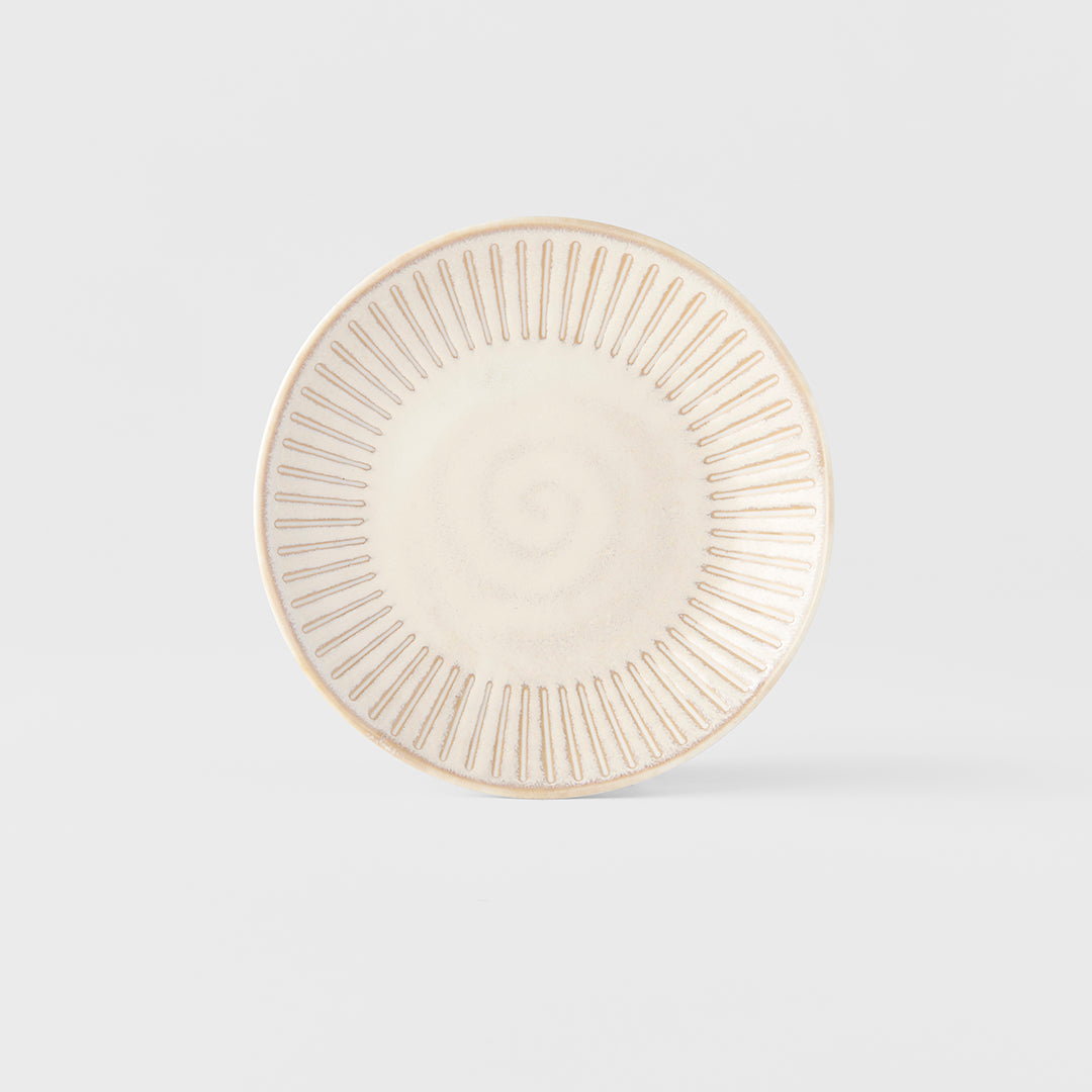 Saucer 14cm Ridged Alabaster Glaze - Image 3