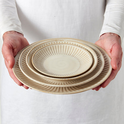 Saucer 14cm Ridged Alabaster Glaze - Image 5