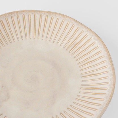 Plate 25cm Ridged Alabaster Glaze - Image 3