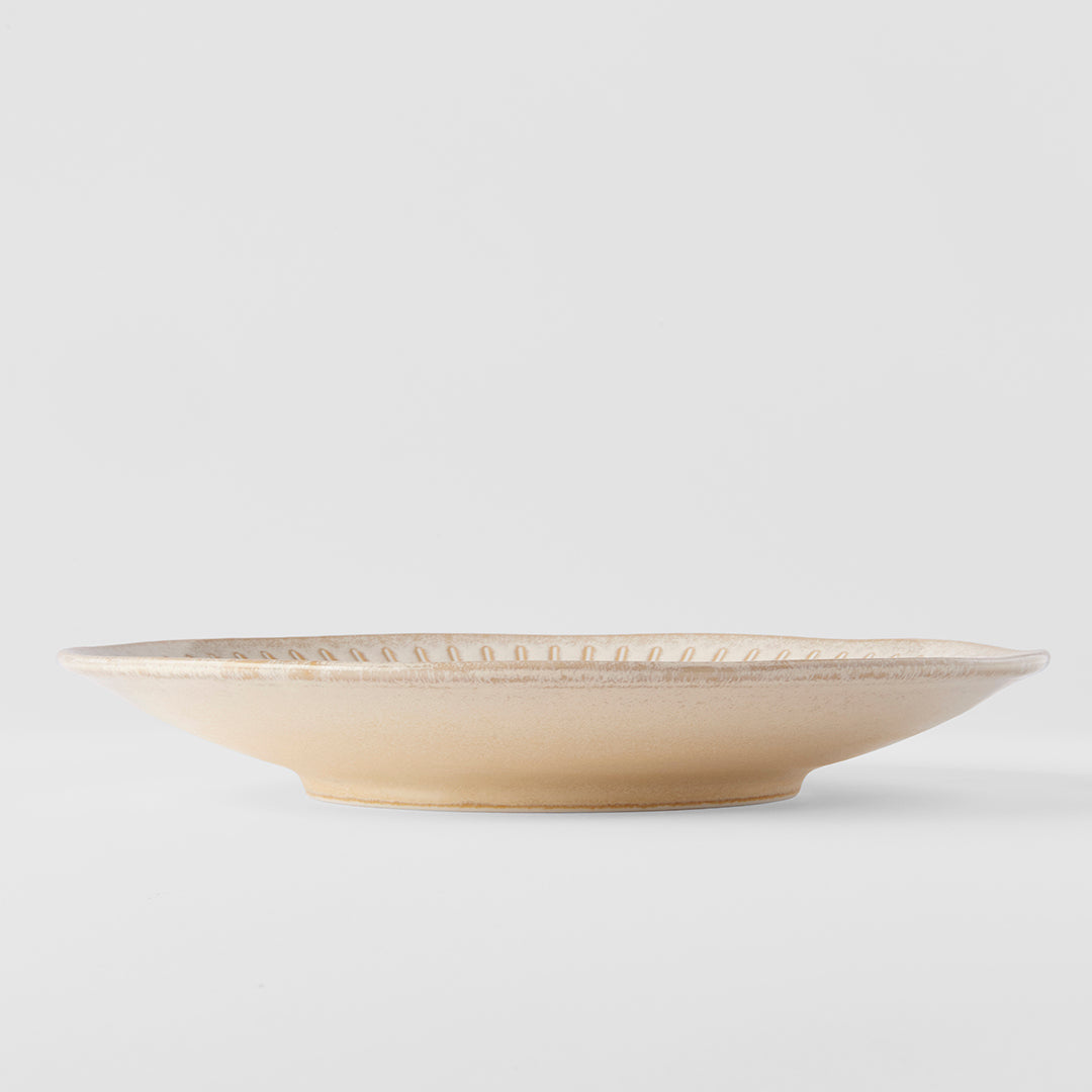 Plate 25cm Ridged Alabaster Glaze - Image 2