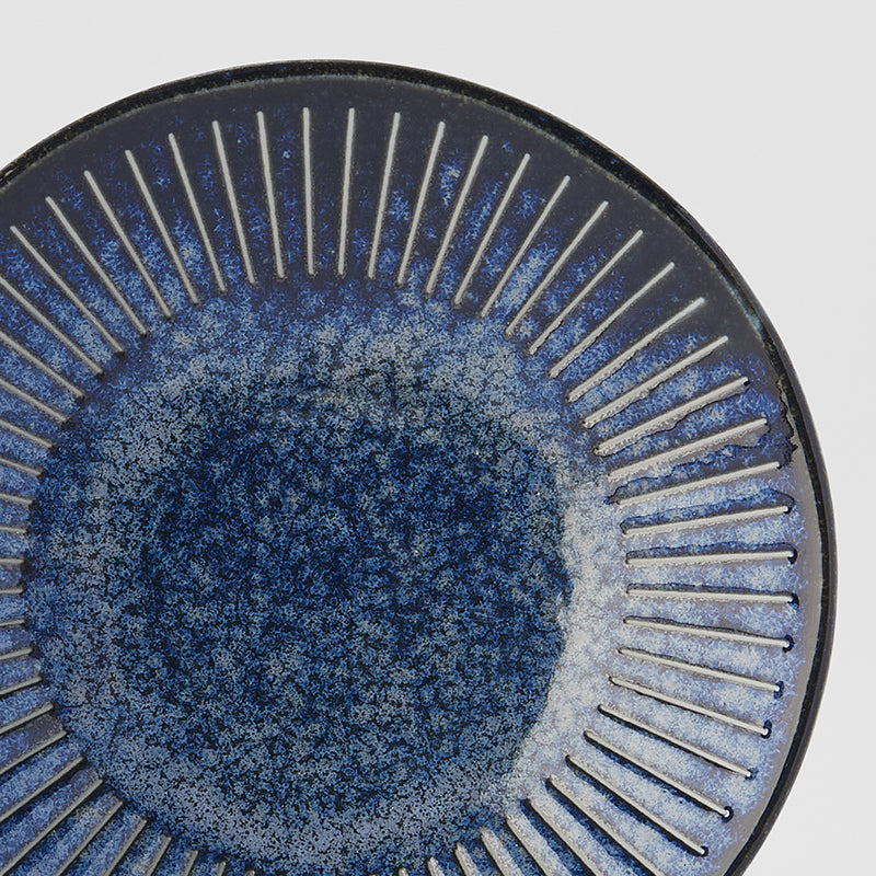 Saucer 12cm Ridged Indigo Glaze - Image 2