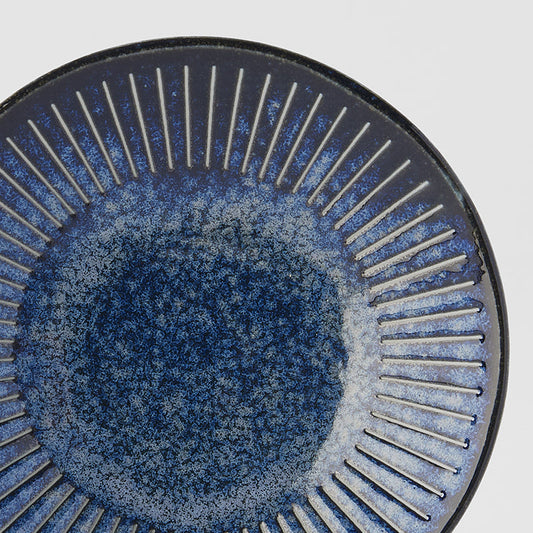Saucer 12cm Ridged Indigo Glaze - Image 2