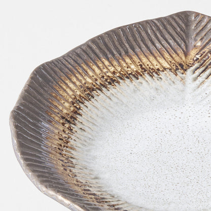 Plate Leaf Shape 16cm Akane Grey Glaze - Image 2
