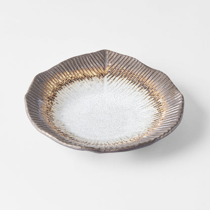 Plate Leaf Shape 16cm Akane Grey Glaze - Image 3