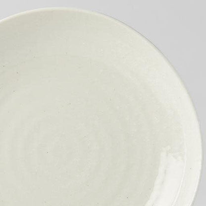 Dinner Plate Organic Shape 23cm Kanso Soft White Glaze