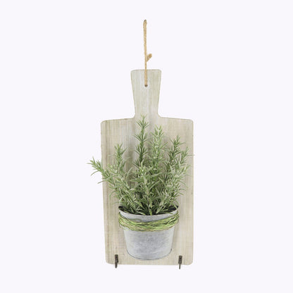 Artifical Rosemary Hanging Chopping Board w Hooks 36cm - Image 2