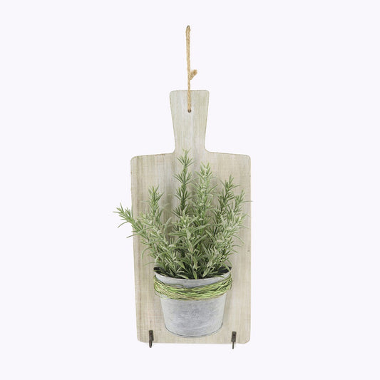 Artifical Rosemary Hanging Chopping Board w Hooks 36cm - Image 2