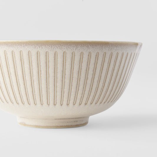 Bowl 16cm Ridged Alabaster Glaze - Image 2