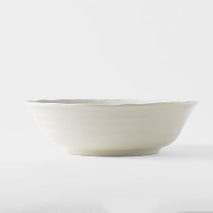 Bowl 21.5cm White Spiral Glaze - Image 5