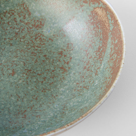 Bowl Oval 16cm Green Fade Glaze - Image 2