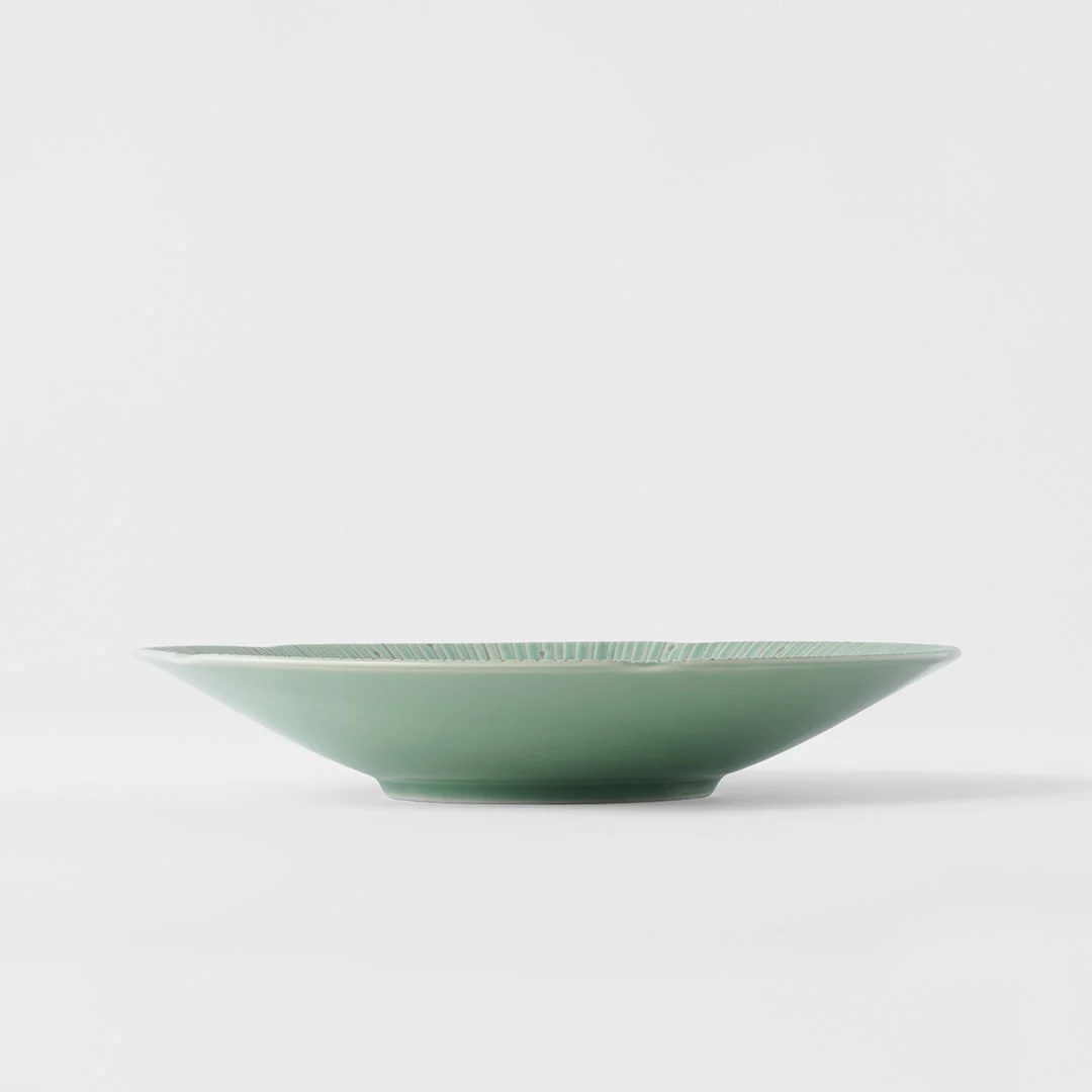 Pasta Bowl 22.5cm Ice Green Glaze - Image 3