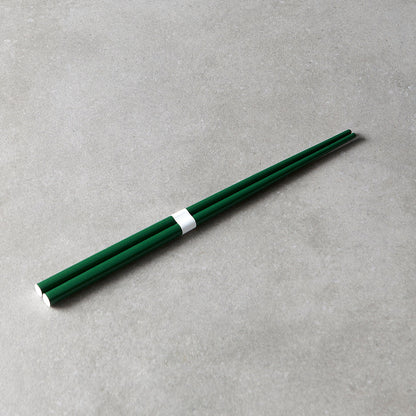 Chopsticks Lacquered Dark Green & White - Image 2