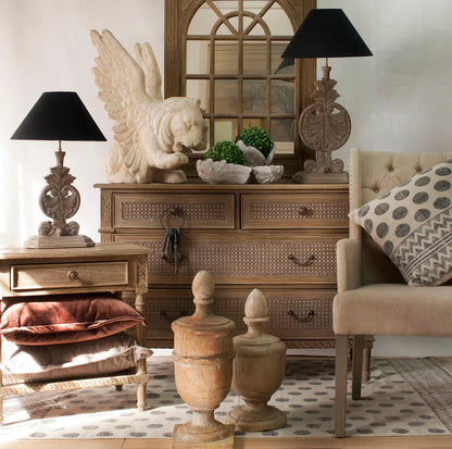 Polo Side Table / Bedside Table Oak Wash 60cm - Image 2