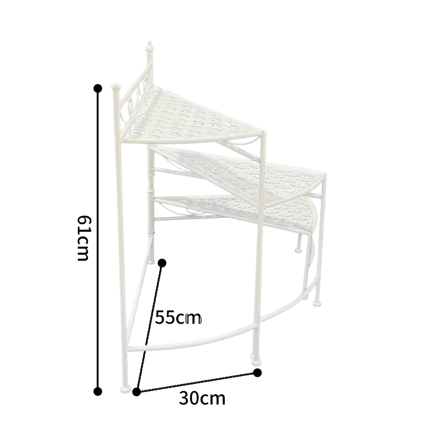 Riviera 3 Tier Fold Out Shelf Stand 36cm - Image 5