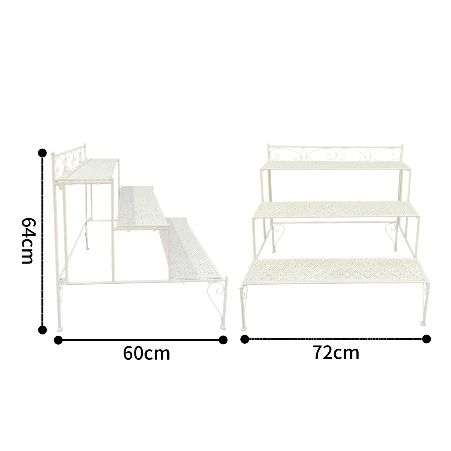 Bordeaux 3 Tier Potplant Stand 72cm - Image 5