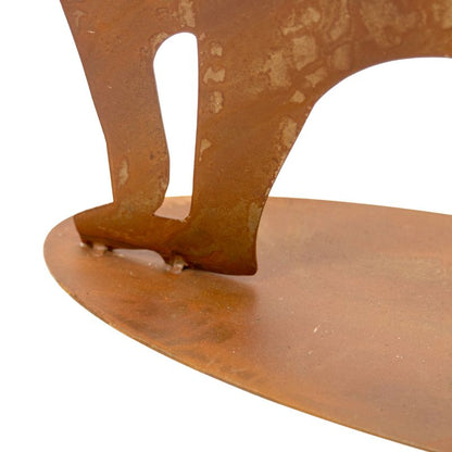 Rust Cat + Butterfly Ornament on Base 50cm - Image 4