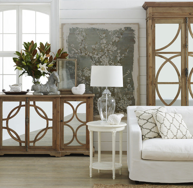 Polo Occasional Round Table w Rattan Shelf 65cm - Image 2