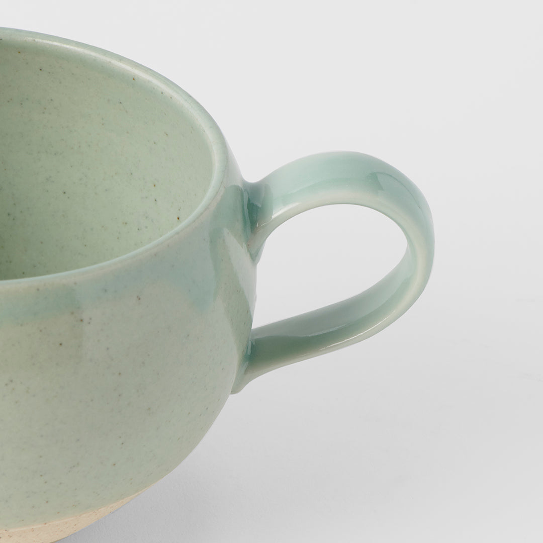 Sphere Mug with Handle 300ml Tomei Blue Glaze - Image 4