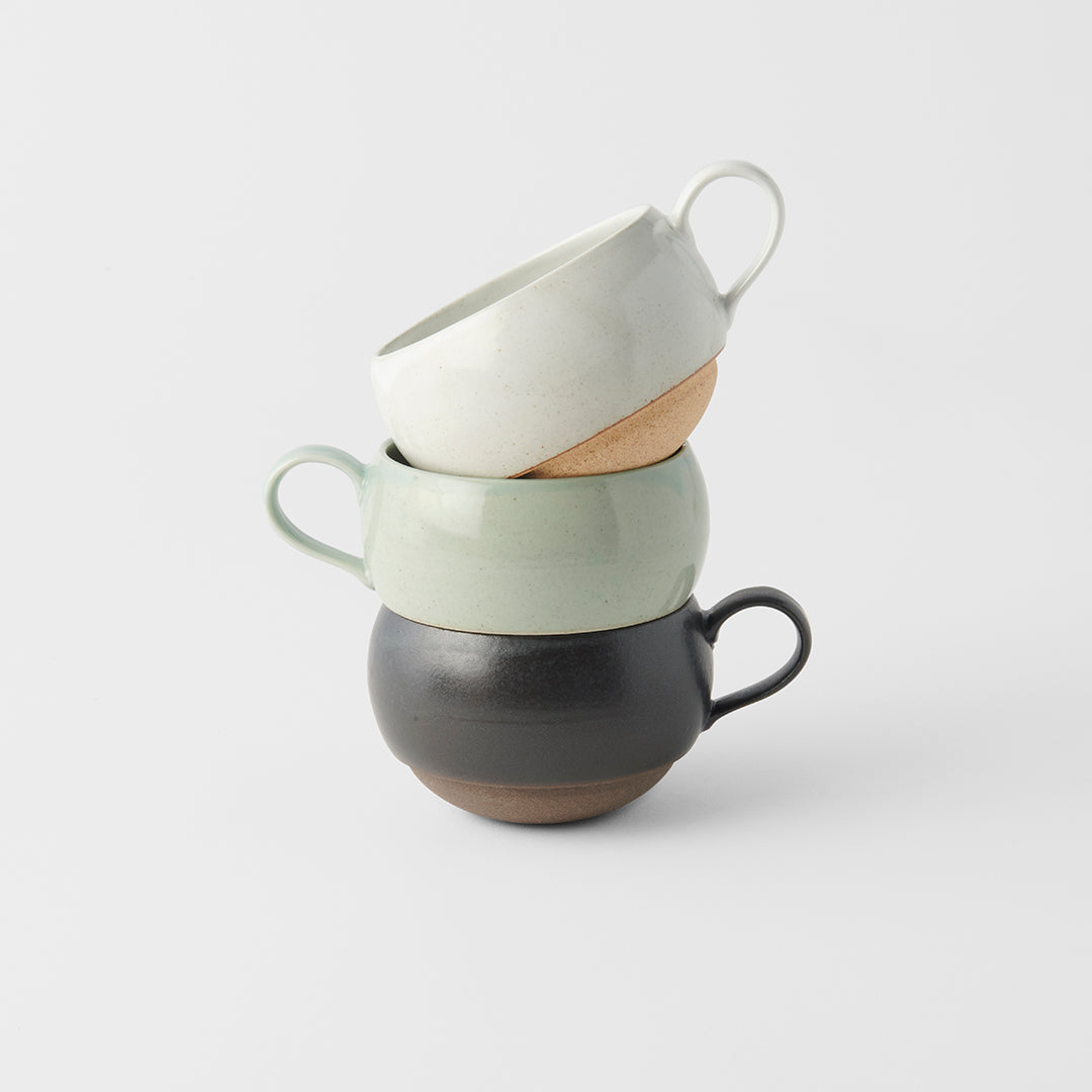Sphere Mug with Handle 300ml Tomei Blue Glaze - Image 2