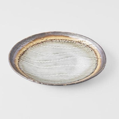 Oval Plate 24cm Akane Grey Glaze
