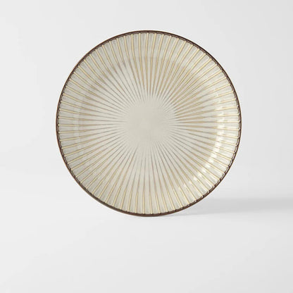 Plate High Rim 22.5cm White Sendan Glaze - Image 3