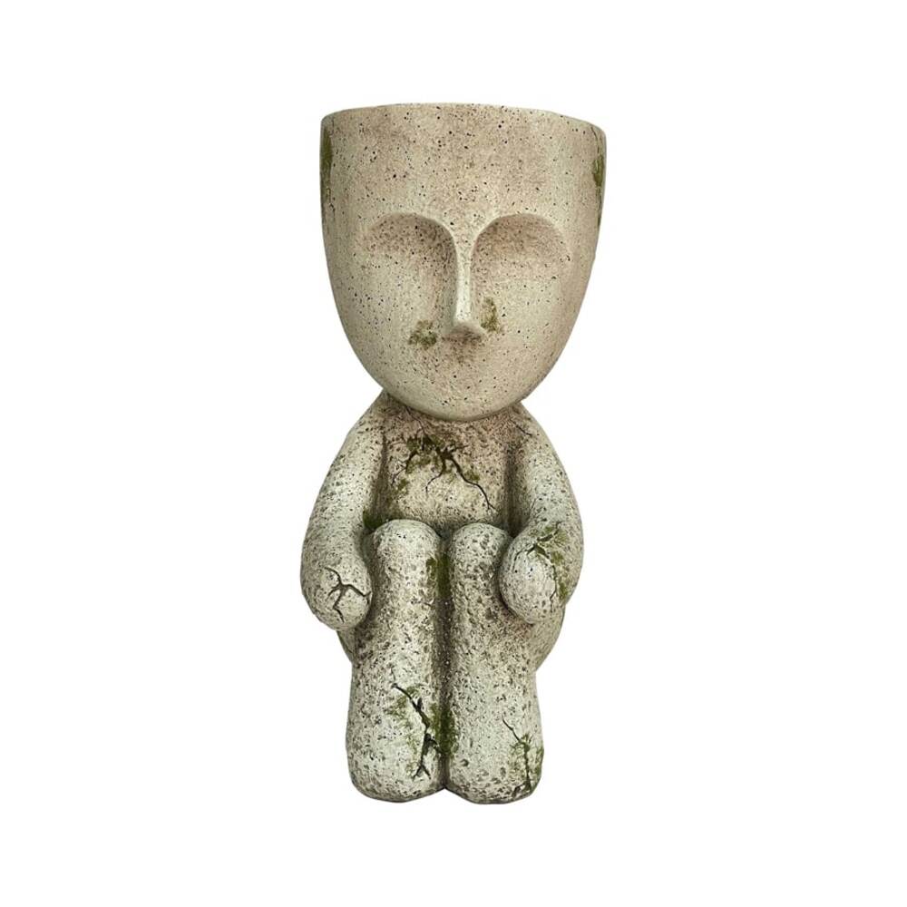 Arty Child w Knees Up Planter 38cm