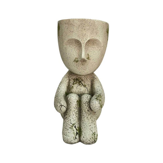 Arty Child w Knees Up Planter 38cm