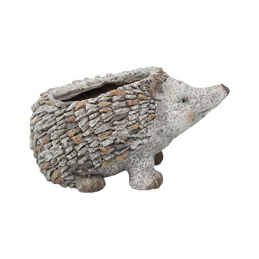Stony Echidna Planter W Hole & Plug 40x23cm