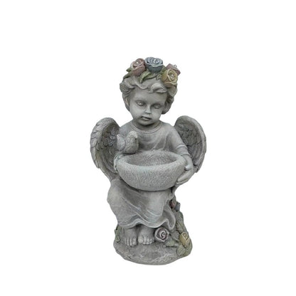 Angel Garden Birdfeeder w Solar Lights 48cm - Image 3