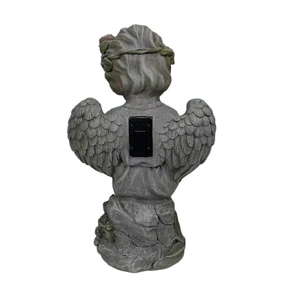 Angel Garden Birdfeeder w Solar Lights 48cm - Image 5