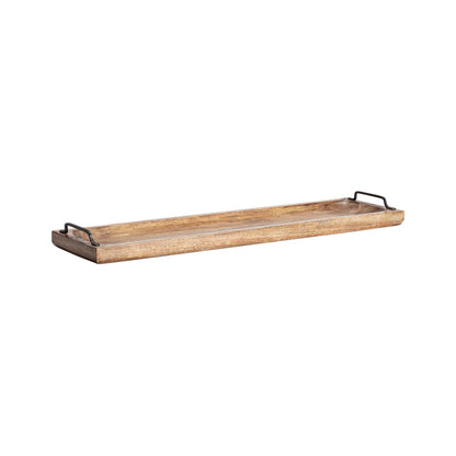 Handcrafted Long Tray w Black Handles 70cm - Image 2
