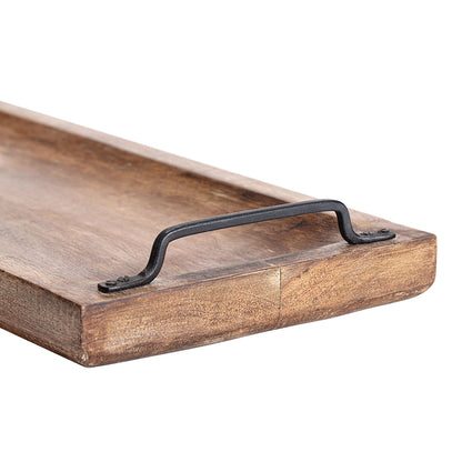 Handcrafted Long Tray w Black Handles 70cm - Image 3