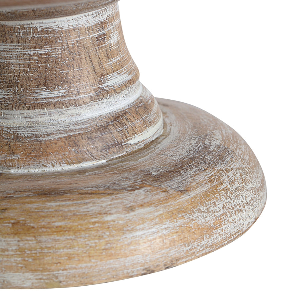 Handcrafted Mangowood Footed Round Bowl 25cm - Image 3