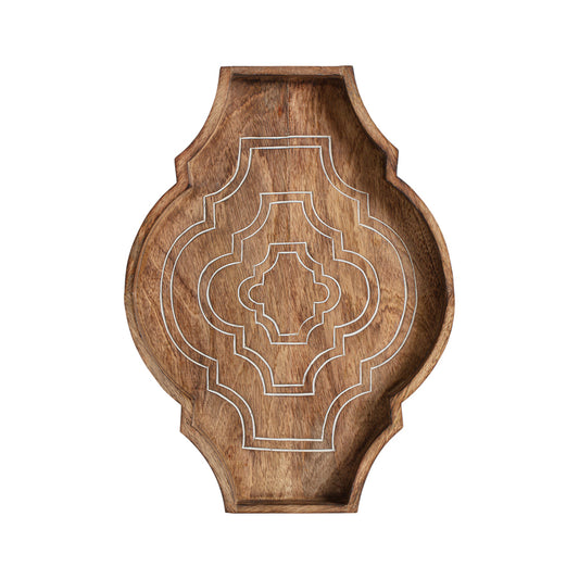 Mangowood Quatrefoil Table Wall hanging Tray 50cm - Image 2