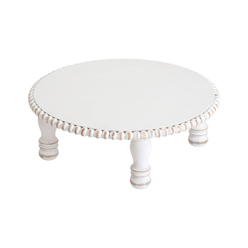 Mango Wood Round Beaded Display Stand 45cm