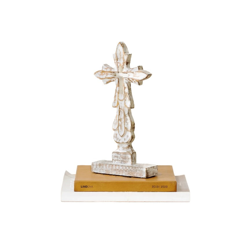 Handcrafted Latin Cross On Base 30cm - Image 3