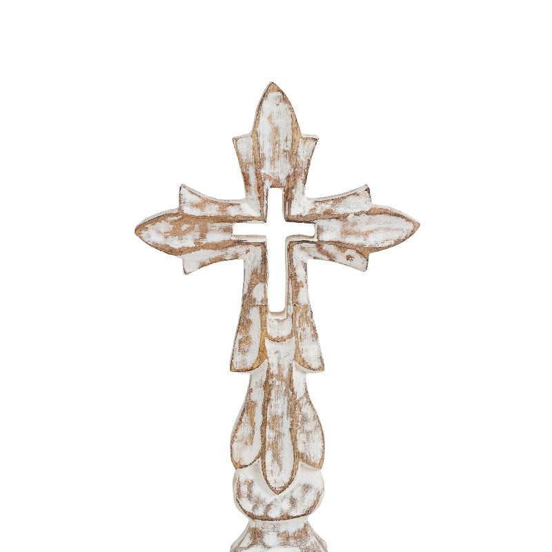Handcrafted Latin Cross On Base 30cm - Image 4
