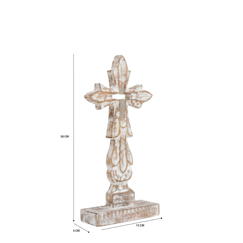 Handcrafted Latin Cross On Base 30cm - Image 5
