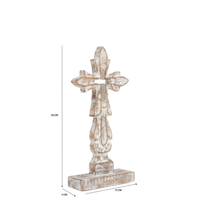 Handcrafted Latin Cross On Base 30cm - Image 5
