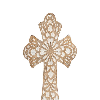 Handcrafted Budded Cross Wall Hanging 30cm - Image 2