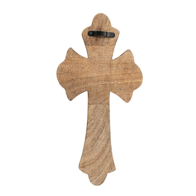 Handcrafted Budded Cross Wall Hanging 30cm - Image 3