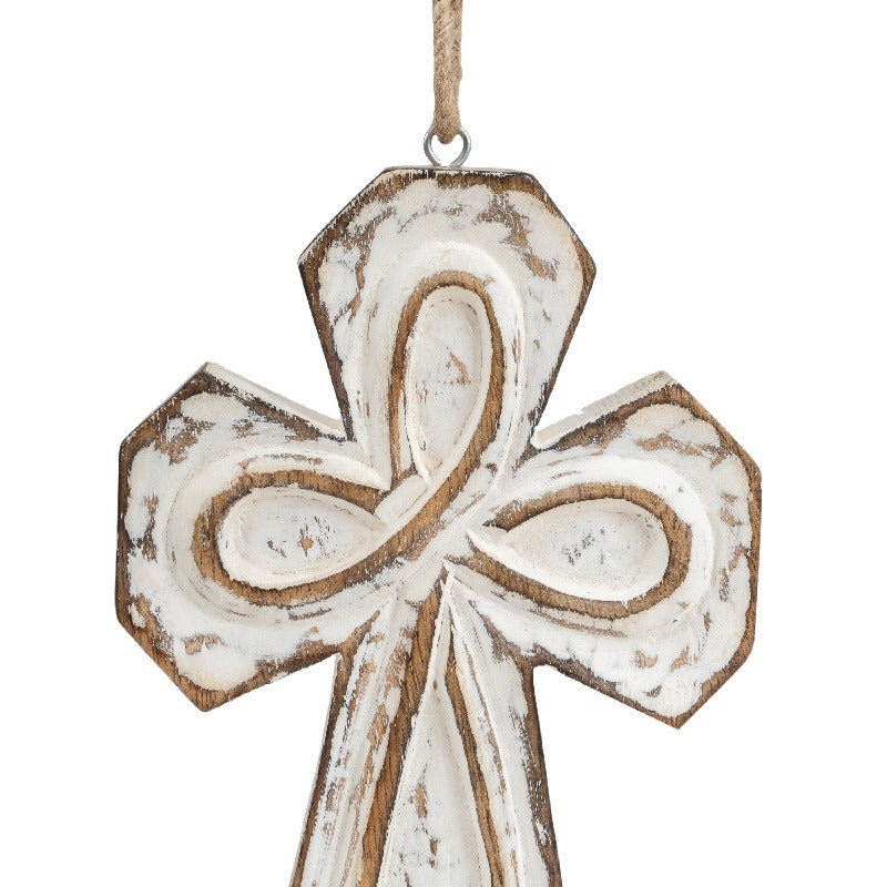 Handcrafted Angle Cross Wall Hanging 20cm - Image 3