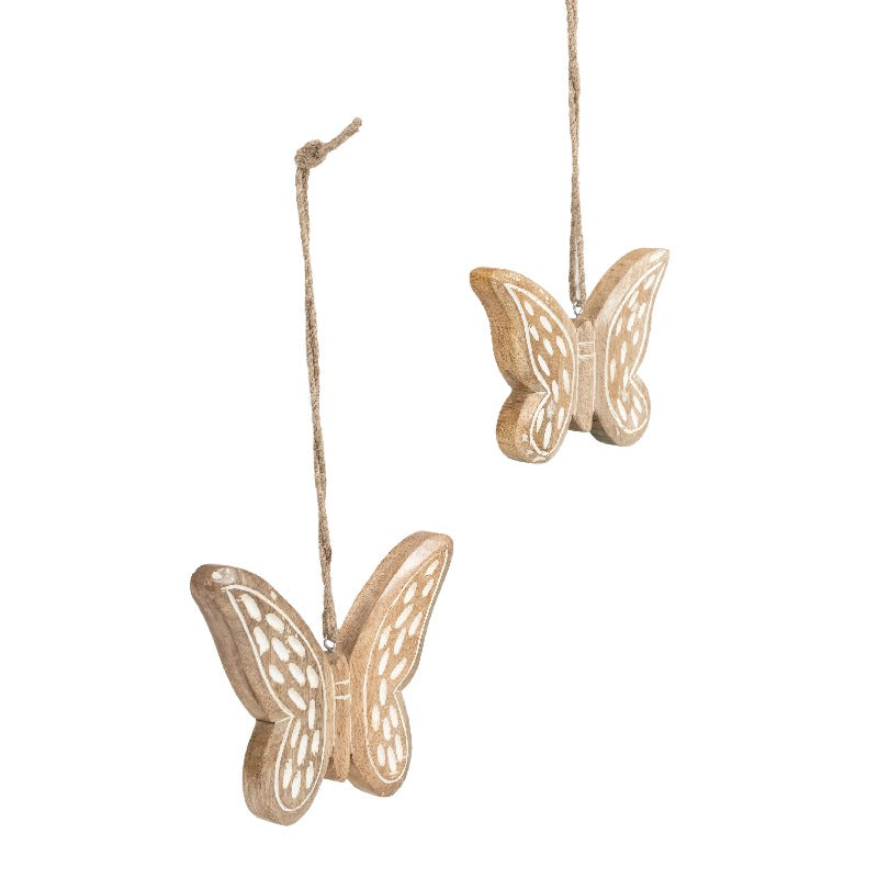 Set 2 Handcrafted Hanging Butterflies 18cm, 15cm - Image 3