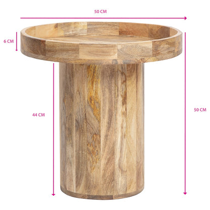 Tropea Mango Wood Side Table 50cm - Image 5