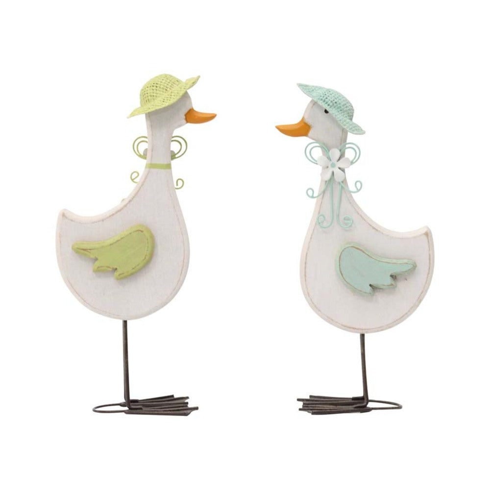 Set 2 Asst Glamorous Ducks Ornament 25cm - Image 2