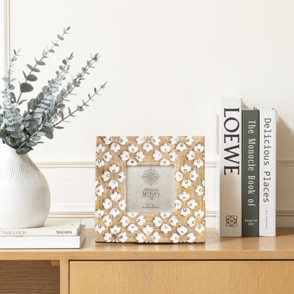 Handcrafted 4x4in 'Petal' Photoframe 20cm - Image 3